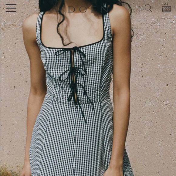 doen black gingham dress Coralie Dress - Black Marilyn Gingham